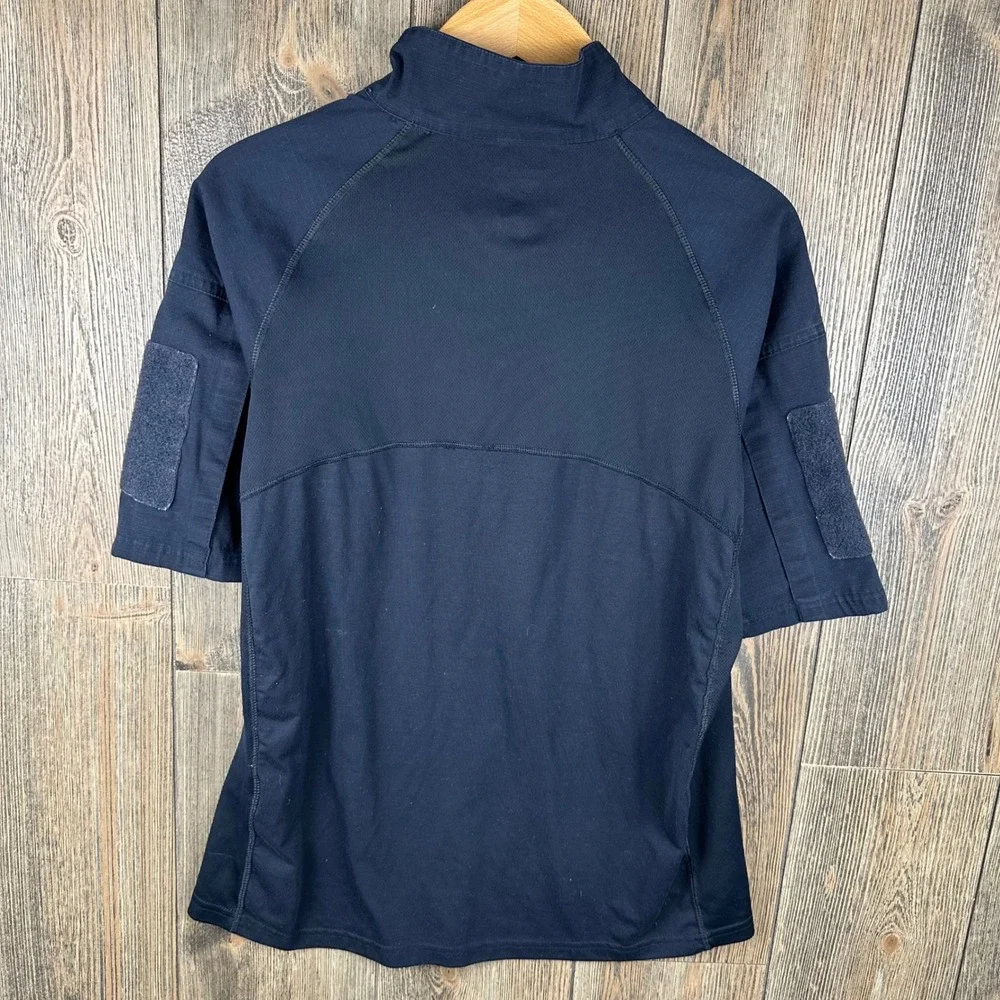 Condor Mens Short Sleeve Combat Shirt Black Tactical Ripstop 1/4 Zip Size Medium